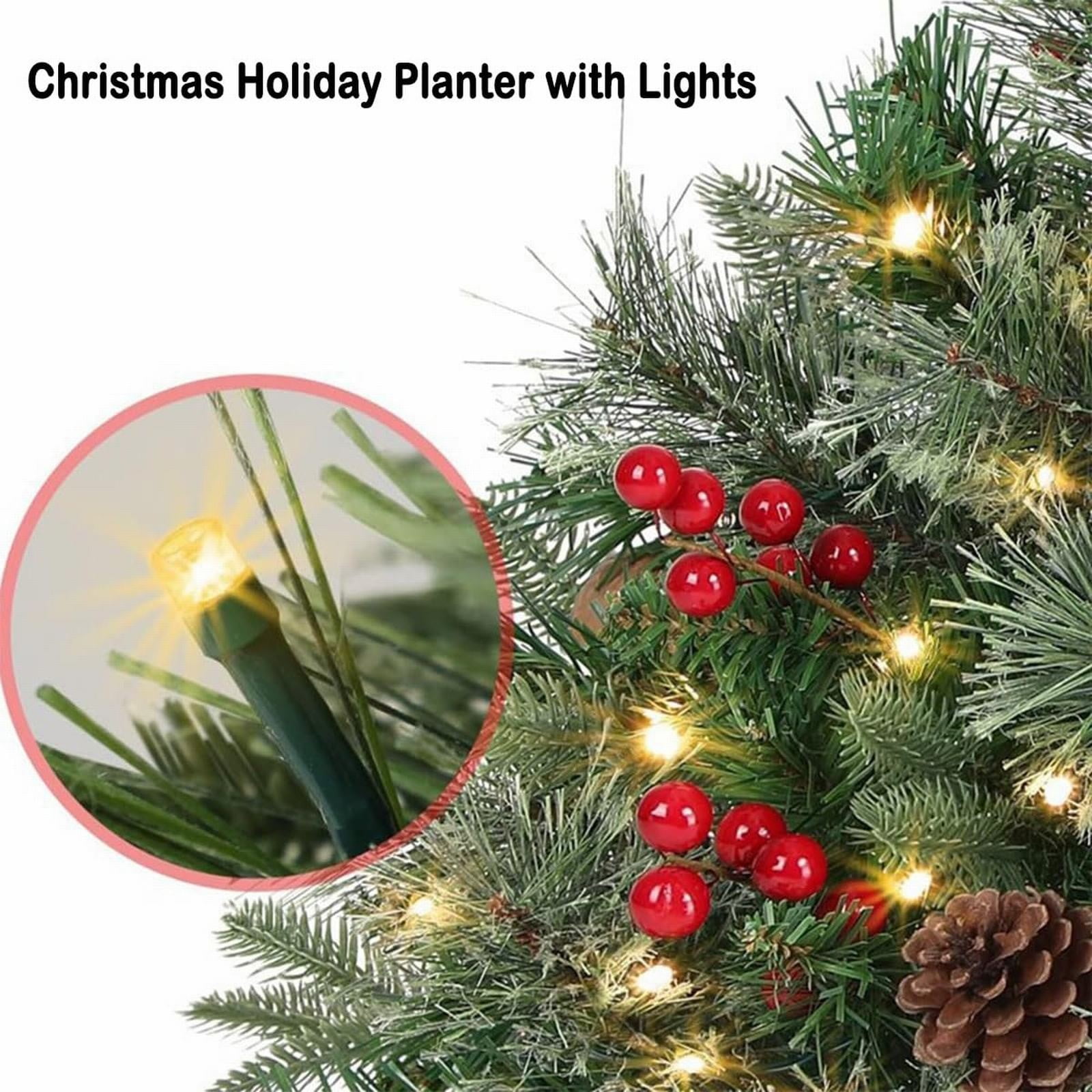 Christmas Holiday Planter Filler Outdoor Decorations Holiday Planters ...