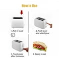 thumbnail image 3 of Tostadora de pan, máquina eléctrica para hornear pan, tostadora de sándwich, 2 rebanadas para desayu TOMSHOO Maquina para hacer pan, 3 of 7