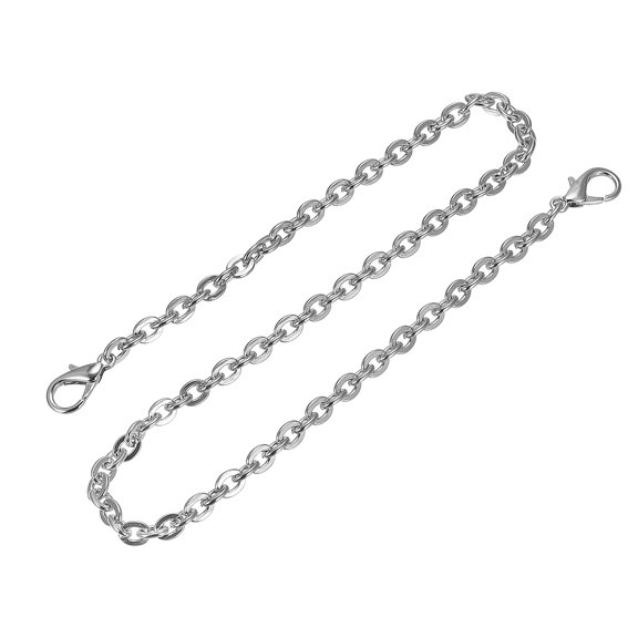 Uxcell 24"x0.22" Purse Chain Strap, Purse Handle Shoulder Bag Replacement Strap, Silver