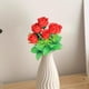 thumbnail image 4 of Decoración del hogar, decoración de habitaciones, decoración de paredes. Ramo de rosas de granada simuladas de seis cabezas individuales. Decoración de flores simuladas para la mesa del comedor o la s, 4 of 6