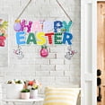 thumbnail image 5 of HuiXinOu Easter Door Hanger Sign, Wooden Hanging Decor with Rabbit and Egg Print, Large Holiday Welcome Decoration for Front Door, Home, Spring Party and Festival, 5 of 6