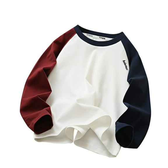 Cethrio Kids Boys Sweatshirts, Casual Long Sleeve Cotton Pullover Tops Red Size 13-14 T