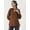 Brown, variant on Women’s Printed Viscose Rayon Top Keyhole Neck with Ties Long Pleated Sleeves Waist Length Regular Wear Light Weighted Casual Summer Top