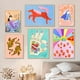 thumbnail image 2 of Pop abstracto divertido Tigre chica Boho Hippie arte de pared pintura en lienzo carteles nórdicos e impresiones imágenes de pared Decoración Para sala de estar de niños, 2 of 4