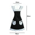 thumbnail image 4 of Fashion lace floral apron Frill Lace Polka Dot Kitchen Cooking Aprons for Women with Pockets Cross Back kitchen apron home anti-fouling and oil-proof apron, 4 of 8