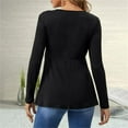 thumbnail image 4 of Olyvenn Maternity Clothes Breastfeeding Maternity Wear Long Sleeve Round Neck Top Casual and Comfortable Maternity Clothes Black 6, 4 of 5