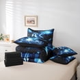 thumbnail image 6 of Homewish Jungle Dragon 7-Piece Twin Bedding Sets,Western Fantasy Animal Bedding Comforter Set,Blue Black Sheet Sets For Teens,Microfiber Bedroom Decor Reversible, 6 of 8