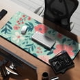 thumbnail image 2 of Long Mouse Pads for Desk,Pioneer Flower Floral Print Pattern Desk Mats on Top Of Desks, Desk Mouse Pad Extra Large with 3mm Non-Slip Base and Stitched Edge for Gaming,Office,Work,Home 35.4"x15.7", 2 of 6