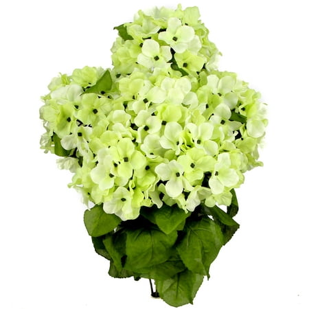 Admired By Nature 7 Stems Artificial Full Blooming Stain Hydrangea, Celery