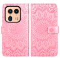 thumbnail image 5 of Compatible with Motorola Edge 50 Ultra/Moto X50 Ultra Wallet Phone Case and Tempered Glass Screen Protector Flip Credit Card Holder Stand Mandala Flower Cell Cover for 50 Ultra 2024 Women Men Pink, 5 of 8