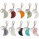 thumbnail image 1 of 12 colgantes de piedras preciosas naturales para collar de mascotas, con forma de luna, con forma de pata de perro, para collar de cachorro, con clip., 1 of 7