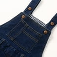 thumbnail image 4 of KIDSCOOL SPACE Baby Little Boys Girls Blue Denim Dungaree,Jean Overalls,Blue,6-12 Months, 4 of 6