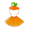 thumbnail image 3 of Segolike Halloween Pumpkin Headband with Skirt Funny Cute Hair Hoop for Party Photo Props Style B, 3 of 8