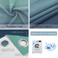thumbnail image 4 of Teal Blue Ombre Blackout Curtains for Bedroom/Living Room, Thermal Insulated Kitchen Curtains, Modern Abstract Art Texture Grommet Darkening Window Treatment Drapes 52"x72"x2, 4 of 8