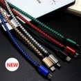 thumbnail image 4 of USB A To Micro Cable 2.4A Fast Chagring Cable Nylon Braided For Xiaomi Huawei Samaung Galaxy A3 A5 Android Phone Accessories, 4 of 6