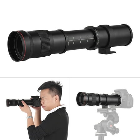 Super Telephoto Manual Zoom Lens 420-800mm F/8.3-16 T-Mount with M4/3 Mount Adapter Ring for Olympus E-M1 MarkII/E-M5/E-M5 Mark II for Panasonic GH3/GH4/GH5/GH5s (Best Telephoto Lens For Gh4)