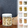 thumbnail image 3 of Yoloke Food Storage Containers Transparent Miscellaneous Grains Barley Noodle Storage Jar, Nut Candy Dry Storage Jar Square Transparent Buckle Dry Storage Jar, 3 of 3