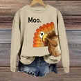 thumbnail image 4 of Hoodies For Women Graphic Oversized Sweatshirt Thanksgiving Turkey Printed Long Sleeve Crew Neck Sweaters Pullover Fall Outfits, 4 of 4
