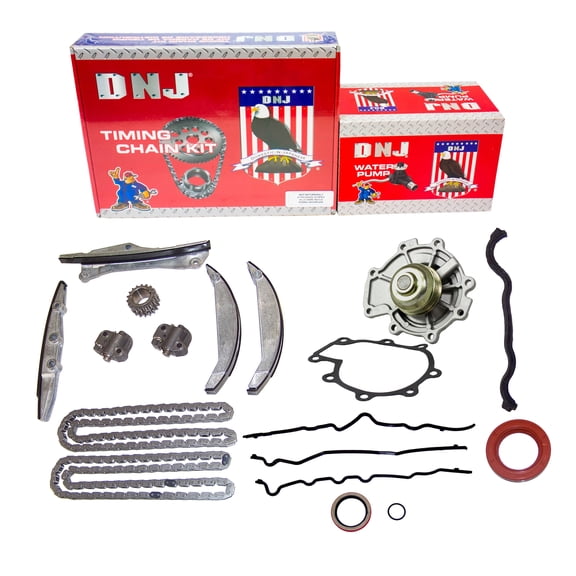 DNJ TK458WP Timing Chain Kit with Water Pump Fits Cars & Trucks 95-00 Ford 2.5L V6 DOHC 24V