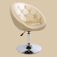thumbnail image 5 of Impressions Vanity Antoinette Tufted Vanity Chair with 360 Degree Swivel (Champagne Gold Faux Leather), 5 of 5