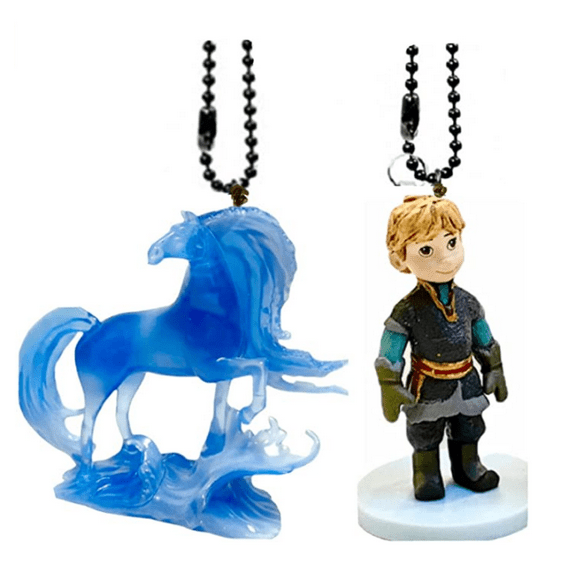 Nokk Elsa’s Horse 4” & Prince Baby Kristoff Pvc Keychain Dangler Ornament Figure…