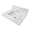 White, variant on Kingston Brass KVPB1917M34SQ7 Edwardian 19" Carrara Marble Console Sink with Brass Legs (4-Inch, 3-Hole), Carrara Marble White/Brushed Brass