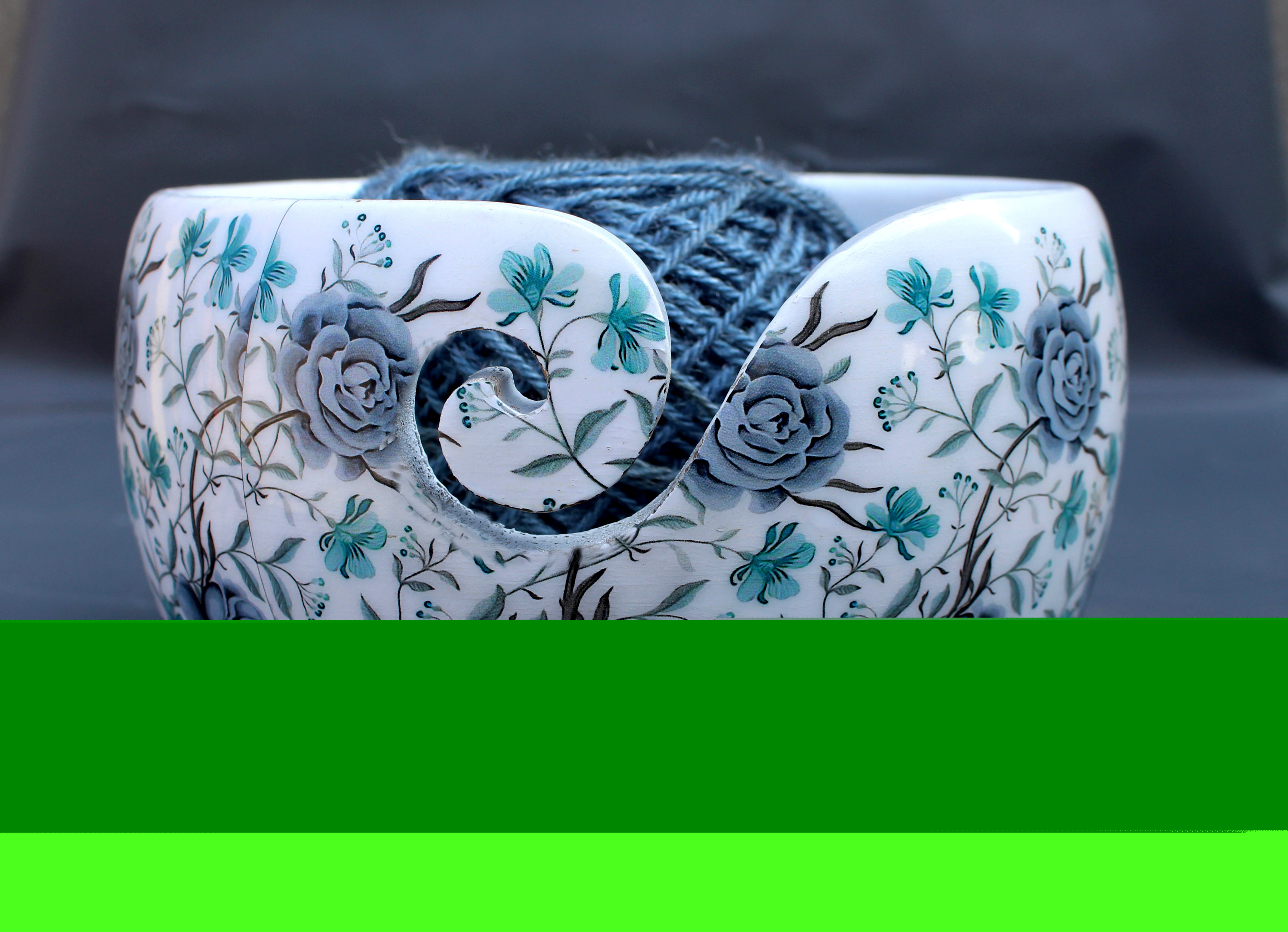 thumbnail image 2 of Wooden Yarn Bowl, Large Handmade Yarn Holder for Crocheting, Knitting Bowl for Knitters, Yarn Storage Bowl, 2 of 3