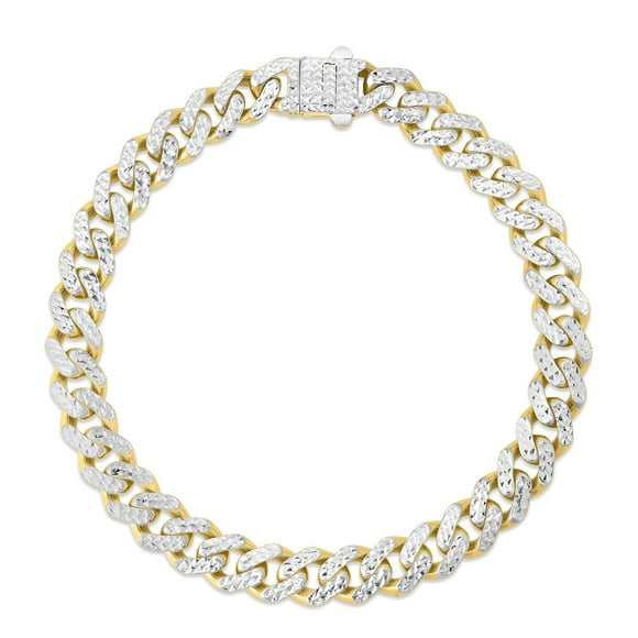 Miami Cuban Chain Bracelet in 14K Two-Tone Gold, 8mm