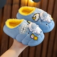 thumbnail image 2 of WZEIIOT Toddler Kids Girls Slippers Cute Cartoon Design Winter Warm Non- Fuzzy Shoes Unisex Fasion Cozy Indoor Soft Home Lined Booties Plush Footwears Us Size:13, 2 of 3
