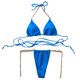 thumbnail image 1 of E8BF-Conjunto de Bikinis para mujer, traje de baño de Color sólido con cordones, Tanga, bañadores sexis con pecho pequeño, traje de baño envolvente, 1 of 5