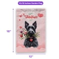 thumbnail image 5 of Happy Valentine's Day Scottish Terrier holding flowers Garden Flag 12x18in Double Sided Scottie Dog Lover Gifts Outdoor Decor - 3005, 5 of 5