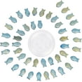 thumbnail image 1 of 1 caja de 100 piezas de cuentas de peces a granel, dijes de peces de vidrio, cuentas espaciadoras de animales marinos y oceánicos de verano, cuentas sueltas de peces pequeños de doble cara, 1 of 9