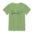 thumbnail image 3 of WEIYLL T-Shirts pour Femmes Imprimé Floral de Printemps Manches Courtes Tee Vert Tailles G, 3 of 3