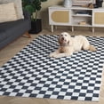 thumbnail image 4 of Safavieh Santa Clara Madrid Checkered Polyester Area Rug, Ivory/Black, 4' x 6', 4 of 12