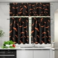 thumbnail image 4 of Halloween Bat Kitchen Curtains and Valances 3 Piece Set,Valance Curtains for Kitchen Windows Halloween Kitchen Curtains Tiers and Valances for Cafe Living Room Window Decoration, 4 of 5