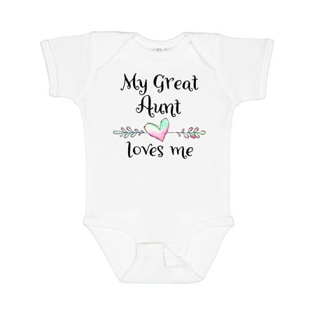 

Inktastic My Great Aunt Loves Me- Heart Gift Baby Boy or Baby Girl Bodysuit