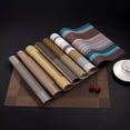 thumbnail image 5 of Inyahome Round Table Placemats Wedge Placemat Set of 1/4/6 Non Slip Heat Resistant Woven Vinyl Table Mats Indoor Outdoor, 5 of 7
