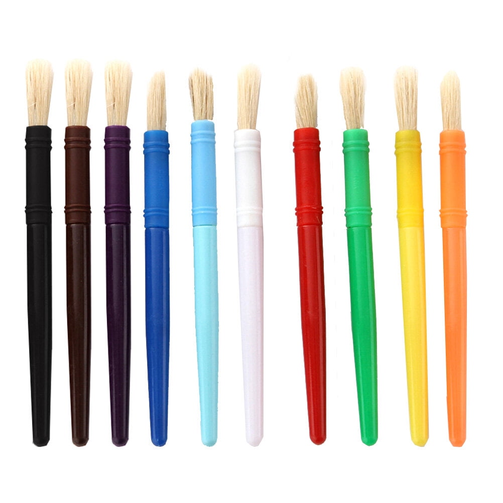 Kids paint brush 10Pcs Kids Colorful Paint Brushes Watercolor Oil