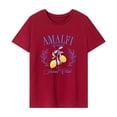 thumbnail image 1 of Camiseta para mujer verano transpirable ropa deportiva disfraz recuerdo ropa de calle básica SG, 1 of 7