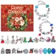 thumbnail image 1 of Calendario de Adviento de 24 días, caja de regalo de joyería, conjunto de pulseras de joyería azul DIY para niñas y niños, calendario de Adviento de Navidad con cuenta atrás 2024, 1 of 6