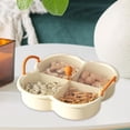 thumbnail image 3 of TISHITA Appetizer Platter Dried Fruit Tray Snack Serving Plate Dishes Candy and Nut Serving Platter for Cakes Home Table Dinner Table Orange Handle, 3 of 7