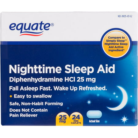 Equate Nighttime Mini-Caplets Sleep Aid 24 Ct
