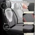 thumbnail image 7 of AOMSAZTO Front Car Seat Covers Fit for Toyota 4Runner 2003-2024 2025 Seat Covers Faux Leather Breathable and Waterproof Automotive Seat Covers Protector(2 PCS Front Seats,Black&Grey), 7 of 7