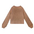 thumbnail image 3 of Gibobby suéter de Punto con Estampado navideño Mujer invierno otoño sólido cuello cuello globo manga larga suéteres pulóver ropa de abrigo (Chocolate, M), 3 of 5