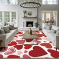 thumbnail image 3 of 5'x8' Area Rugs, Red Pink Valentines Indoor Outdoor Area Rug for Living Room Bedroom, Love Heart Pink Red Washable Bathroom Rugs Kitchen Floor Carpet Mats Home Decor Aesthetic, 3 of 8