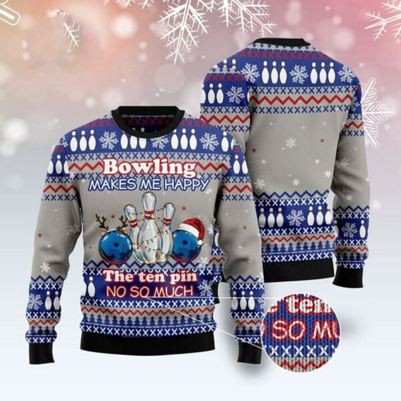 Bowling Merry Christmas Ugly Christmas Sweater, Christmas Sweater, Ugly Sweater, Funny Xmas Sweaters