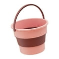 thumbnail image 1 of Cubo plegable con asa, fácil de limpiar, para limpieza del hogar. rosa, 1 of 9