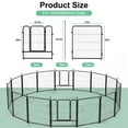 thumbnail image 3 of Anyask 32″ Tall 16 Panels Heavy Duty Metal Dog Playpen for Exercise Outdoor Indoor Fence, Black, 3 of 9