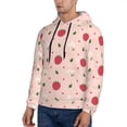 thumbnail image 3 of Xecao Strawberry Pattern Men's Adult Pullover Hoodie,Hooded Sweatshirt-3X-Large, 3 of 7