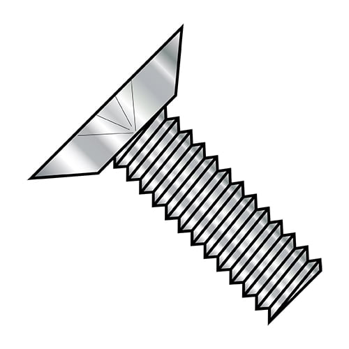 10-24X1 Phillips Flat Undercut Machine Screw Fully Threaded 18-8 Stainless Steel (Pack Qty 2,500) BC-1016MPU188